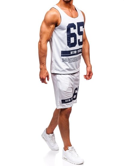 Herr Set T-shirt + Shorts Bolf Vit 100777