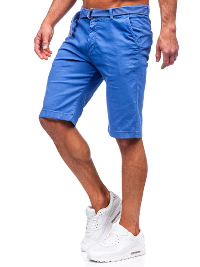 Herr Shorts med bälte Indigoblå Bolf 0010