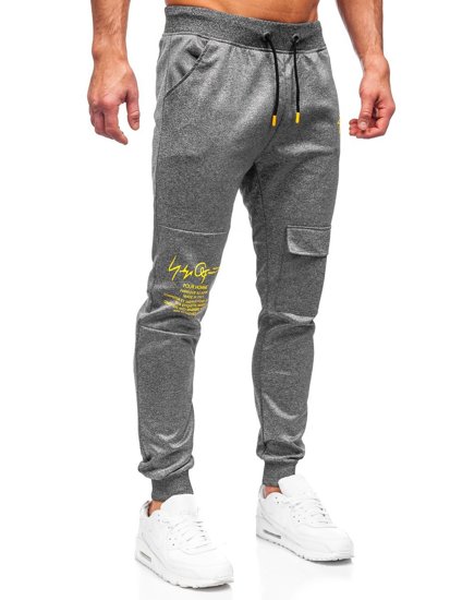 Herr Sweatpants Grafitgrå Bolf K10286