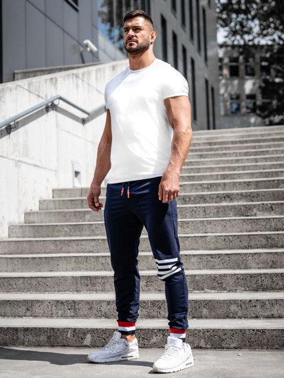 Herr Sweatpants Marinblå Bolf 7033