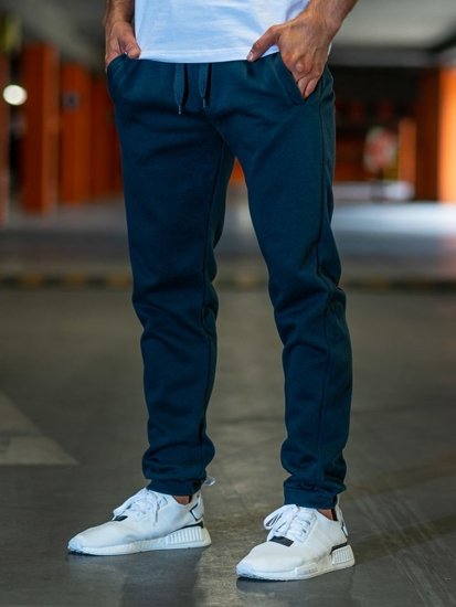 Herr Sweatpants Marinblå Bolf XW01