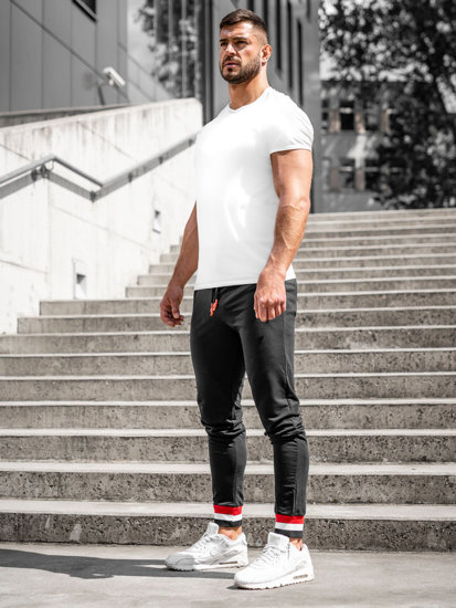 Herr Sweatpants Svart Bolf 7034