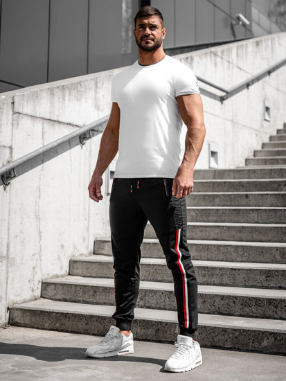 Herr Sweatpants Svart Bolf K10329