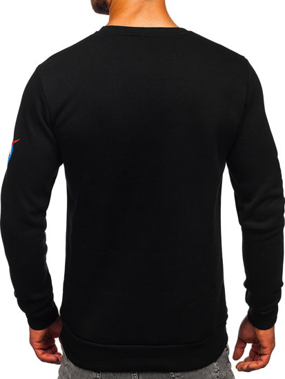 Herr Sweatshirt med tryck Svart Bolf 146955