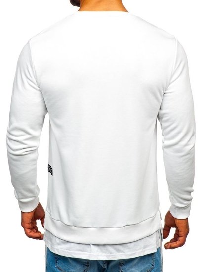 Herr Sweatshirt med tryck Vit Bolf 11114