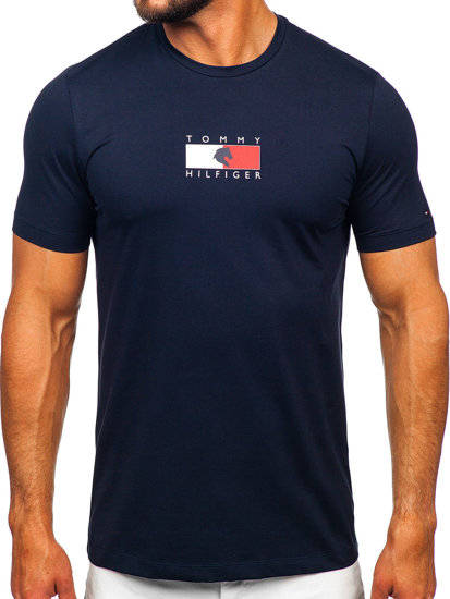 Herr T-shirt med tryck Marinblå Tommy Hilfiger TH10082