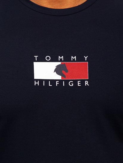 Herr T-shirt med tryck Marinblå Tommy Hilfiger TH10082