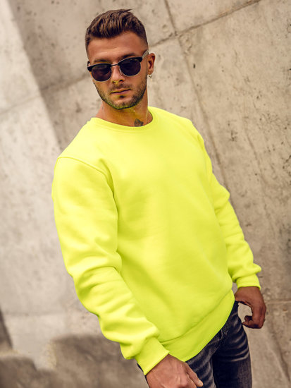 Herr Tjock Sweatshirt Gul-Neon Bolf 2001A