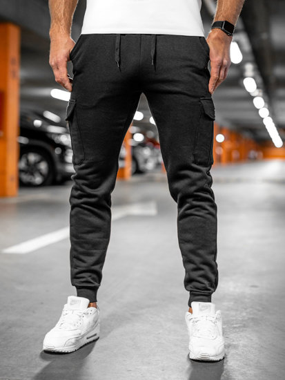 Herr Tjocka Cargo-joggers Svart Bolf JX8709A