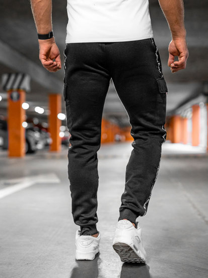 Herr Tjocka Cargo-joggers Svart Bolf JX8715A