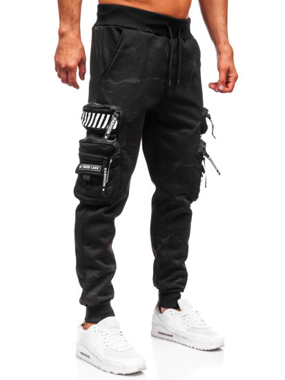 Herr Varm Cargo-joggers Svart Bolf HSS339