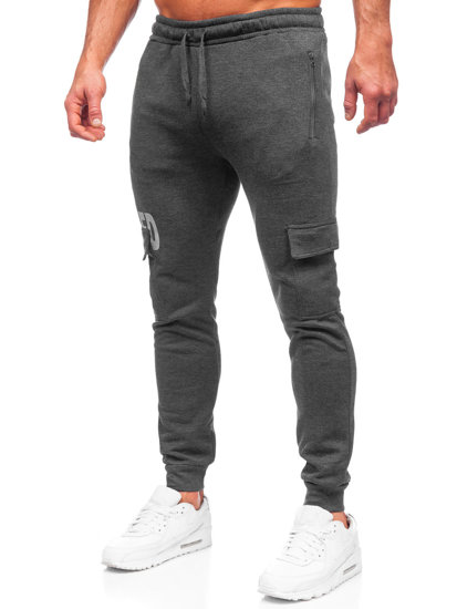 Herr Varma Cargo-sweatpants Grafitgrå Bolf HW2176