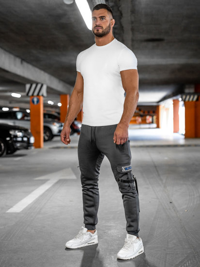 Herr Varma Cargo-sweatpants Grafitgrå Bolf HW2206