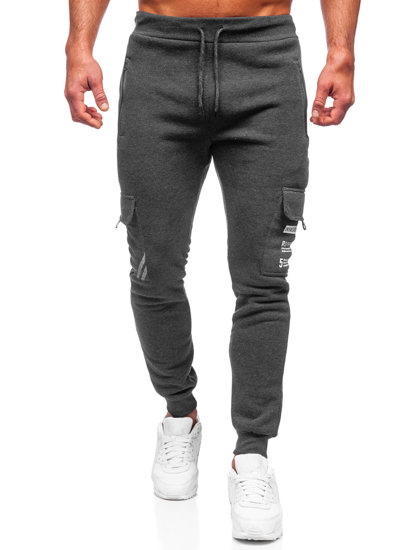 Herr Varma Cargo-sweatpants Grafitgrå Bolf HW2207