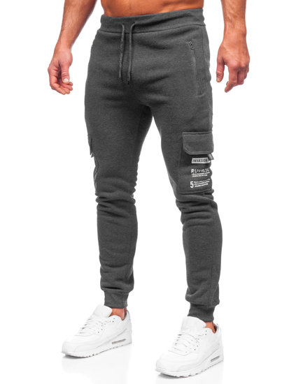 Herr Varma Cargo-sweatpants Grafitgrå Bolf HW2207