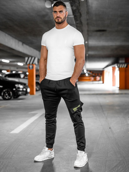 Herr Varma Cargo-sweatpants Svart Bolf HW2173