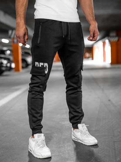 Herr Varma Cargo-sweatpants Svart Bolf HW2176