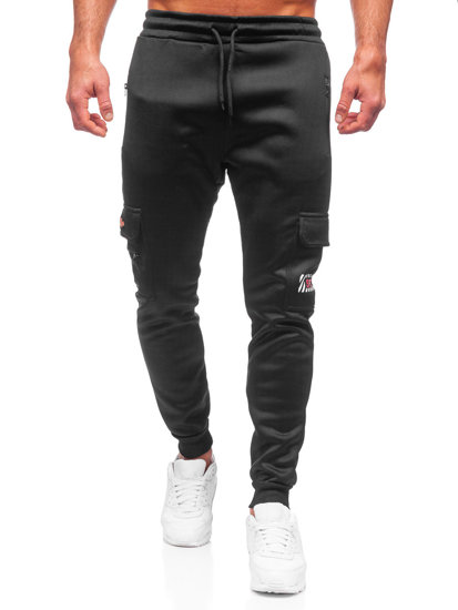 Herr Varma Cargo-sweatpants Svart-Röd Bolf HW2202