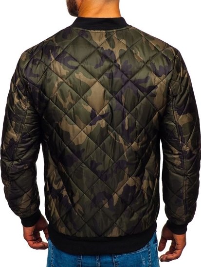 Men's Transitional Bomber Jacket Camo-khaki Bolf MY01