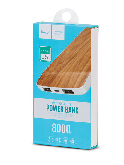 Power Bank Light Ljusbrun 8000mAh J5