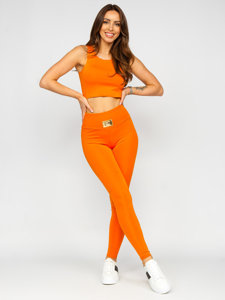 Dam 2-delad sportset Fashion Orange Bolf 022