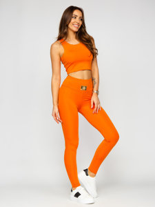 Dam 2-delad sportset Fashion Orange Bolf 022