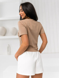 Dam Basic T-shirt Beige Bolf SD211