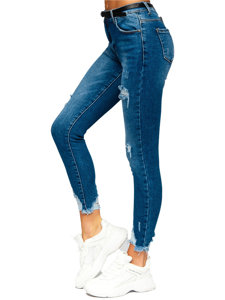 Dam Jeans Skinny Fit med bälte Marinblå Bolf S3958-3P