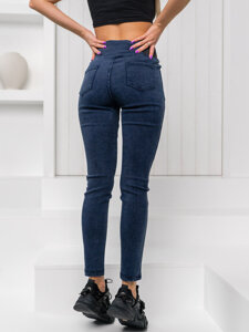 Dam Jeans-leggings Marinblå Bolf S111