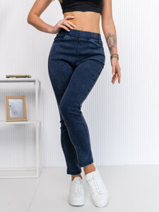 Dam Jeans-leggings Marinblå Bolf S113