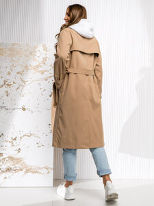 Dam Lång Trenchcoat Beige Bolf DF7901A