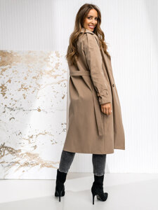 Dam Lång Trenchcoat Cappuccino Bolf 4494