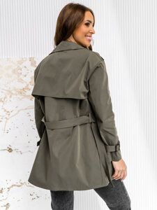 Dam Lång Trenchcoat Khaki Bolf 4508