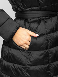 Dam Lång Winter Jacket Svart Bolf J9061