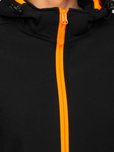 Dam Lättviktsjacka i softshell Svart-Orange Bolf HH018