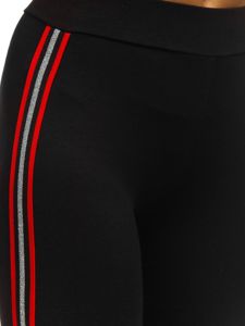 Dam Leggings Svart-Röd Bolf 82331