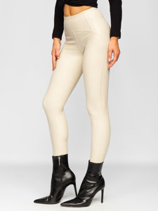 Dam Leggings i fuskskinn Beige Bolf J51700