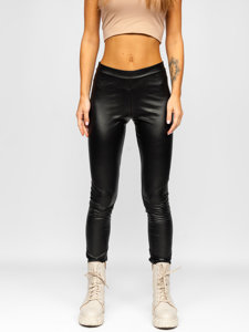 Dam Leggings i fuskskinn Svart Bolf 0012