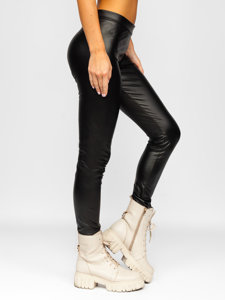 Dam Leggings i fuskskinn Svart Bolf 0012