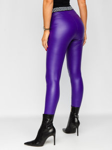 Dam Leggings i fuskskinn Violett Bolf MY16572