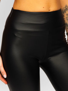 Dam Leggings i konstskinn Svart Bolf YY83NM