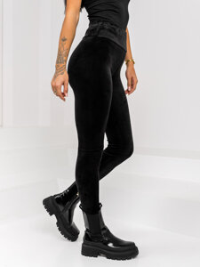 Dam Leggings i velour Svart Bolf W5232