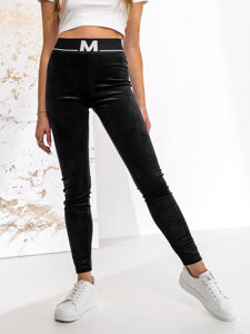 Dam Leggings i velour Svart Bolf W7688A1