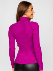 Dam Randig Polotröja Fuchsia Bolf 5809