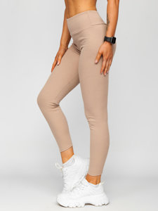 Dam Randiga Leggings Cappuccino Bolf 020