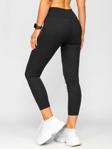 Dam Randiga Leggings Svart Bolf 020