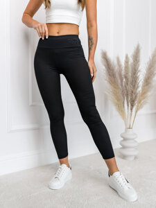 Dam Randiga Leggings Svart Bolf W7901