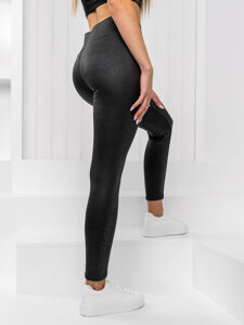 Dam Randiga Leggings Svart Bolf XF2303