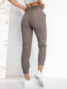 Dam Randiga Sweatpants Grå Bolf W7863