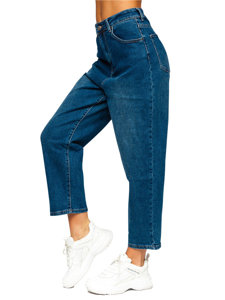 Dam Slouchy Jeans Marinblå Bolf FL1956